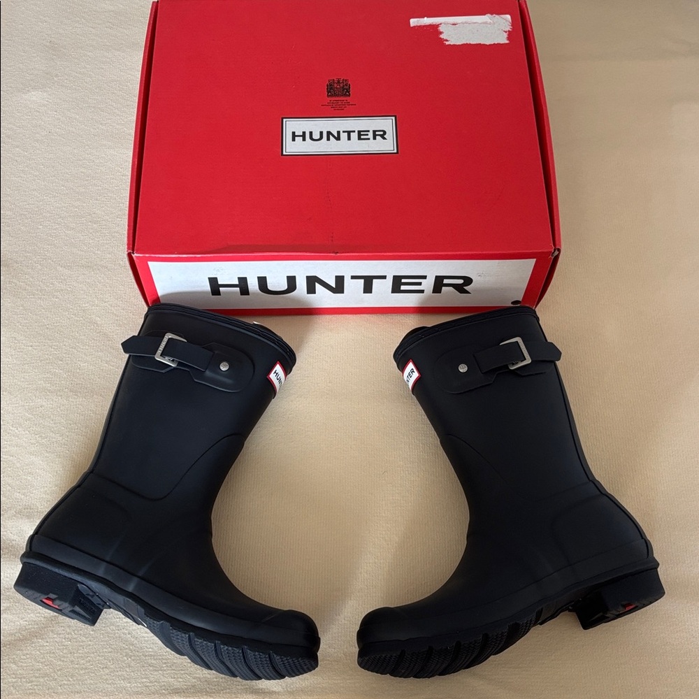 NEW Hunter Original Short Rain Boots Matte Navy Blue